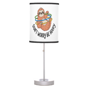 Don't Worry Be Hoopy Sloth Table Lamp
