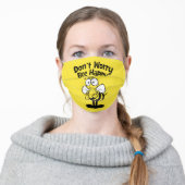 Don't Worry Bee Happy Adult Cloth Face Mask (Worn)