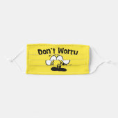 Don't Worry Bee Happy Adult Cloth Face Mask (Front, Folded)