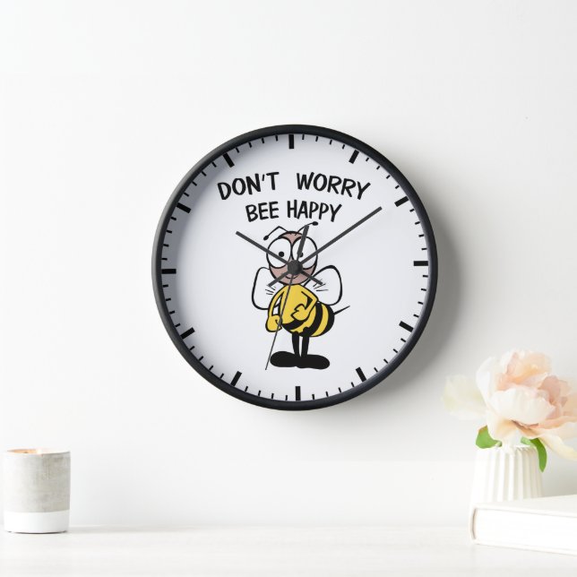 Don't Worry Bee Happy Clock (Home)