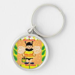 Don't worry, Bee happy Keychain