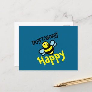 Don't Worry Bee Happy Postcard