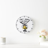 Don't Worry Bee Happy Round Clock (Home)