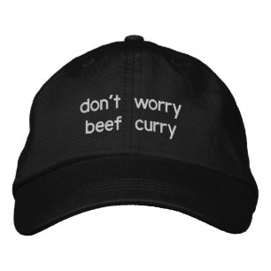 don't worry beef curry embroidered baseball hat