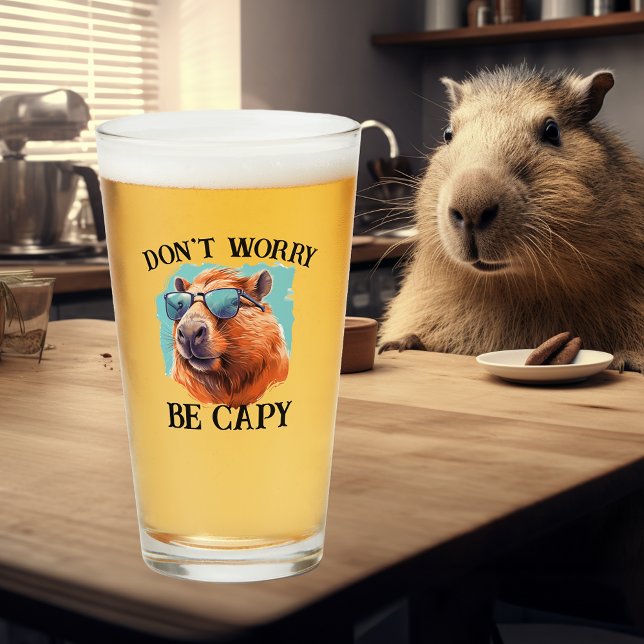 Don't Worry  Capy Happy Capybara  Glass (Creator Uploaded)
