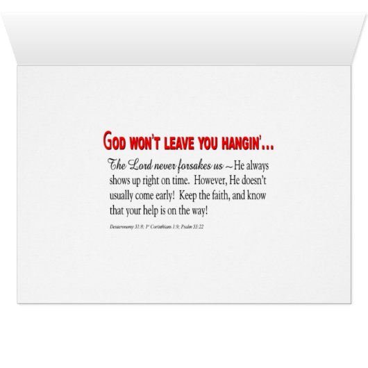 Don't Worry! Card (Inside Horizontal (Bottom))