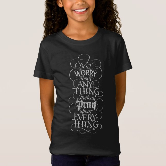 DON'T WORRY - Christian Calligraphy Bible T-Shirt (Front)