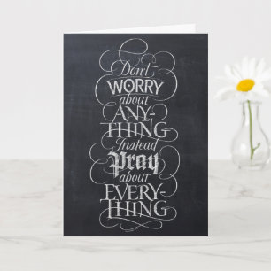 DON'T WORRY - Christian Calligraphy Chalk Card