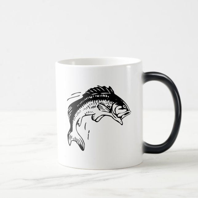 Don't Worry...FISH!! Fishing boat ceramic mug (Right)
