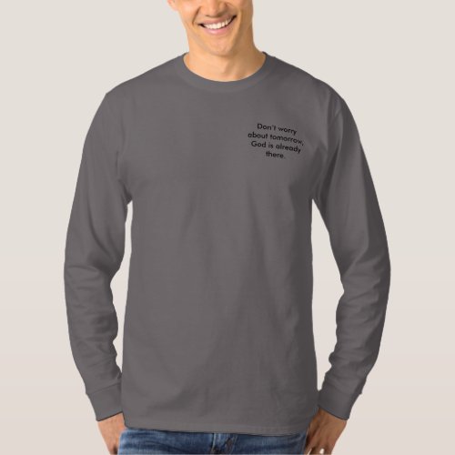 Dont Worry Henley Shirt wSteel Cross