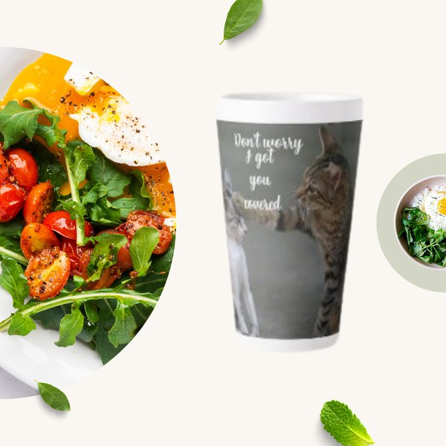 Don't Worry I Got You Covered, Two Cute Cat Latte Mug (Creator Uploaded)