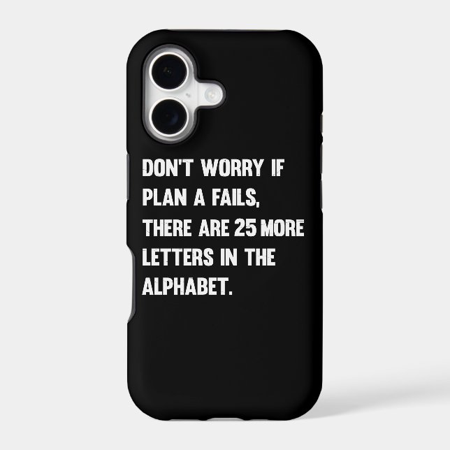 Don't Worry If Plan A Fails.. | Humor Iphone Case (Back)