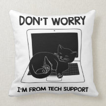 Don't Worry I'm From Tech Support, Cute Cat Gift
