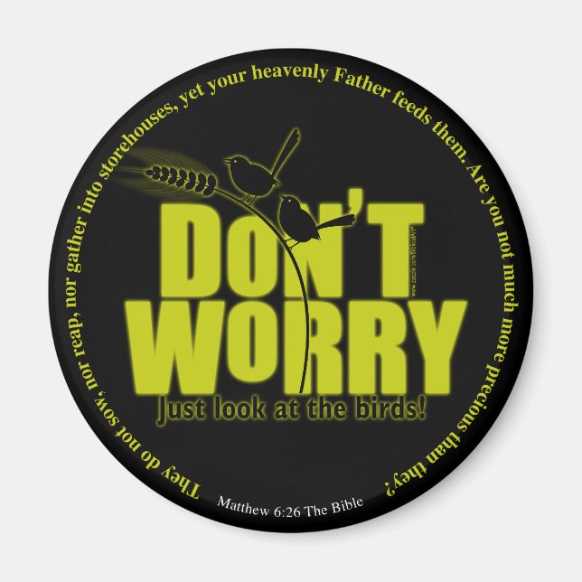 Don't Worry Magnet -  Dark Colors (Front)