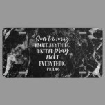 Dont Worry Pray Bible Verse Scripture Christian License Plate