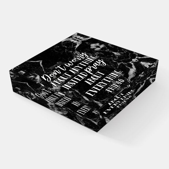 Dont Worry Pray Bible Verse Scripture Christian Paperweight (Angled)