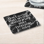 Dont Worry Pray Bible Verse Scripture Christian Square Paper Coaster