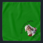 "Don't worry Santa... It's our secret" Pet Bandana<br><div class="desc">Don't worry Santa... it's our secret" Pet Bandana. Get your pup ready for the holiday season with this playful and festive bandana! Featuring a charming image of Santa with his finger to his lips, this bandana is the perfect way to add a dash of Christmas cheer to your dog's wardrobe....</div>