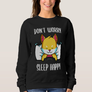Don't Worry Sleep Happy! Pajamas with cute fox sle Sweatshirt