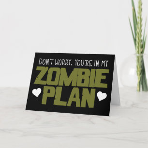 Don't Worry - You're In My Zombie Plan Holiday Card