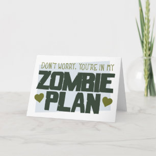 Don't Worry - You're In My Zombie Plan Holiday Card