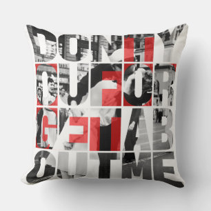 Don't You Forget About Me Black White Red Throw Pillow