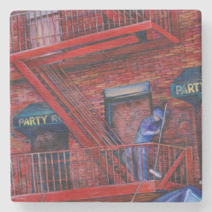 Don't You Love Red Paint? New York City, New York Stone Coaster