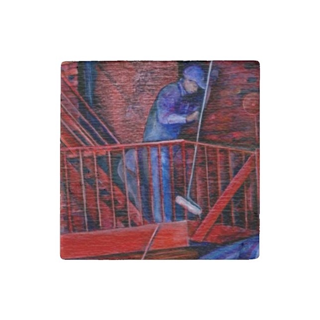 Don't You Love Red Paint? New York City, New York Stone Magnet (Front)