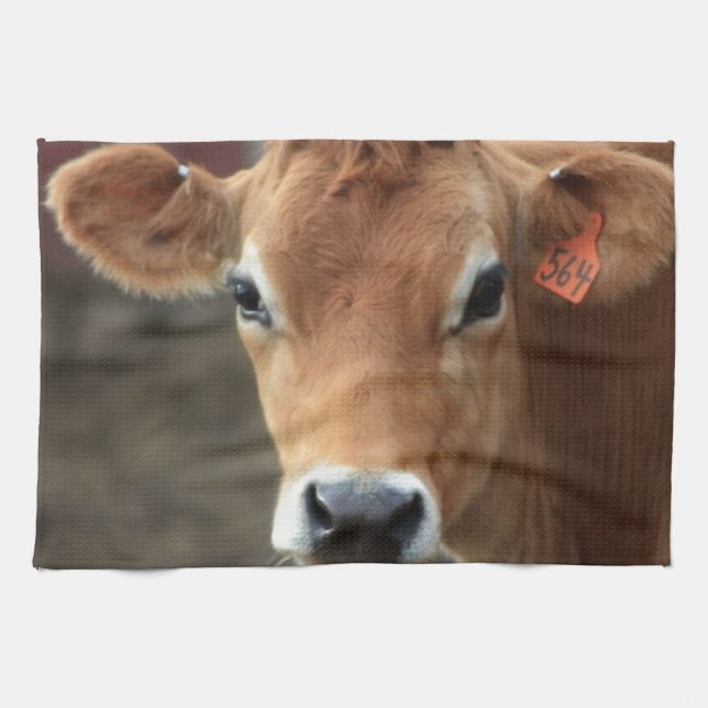 Don't you think I'm Pretty Jersey Cow Towel (Horizontal)