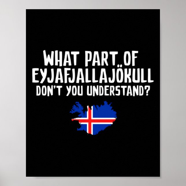 Dont You Understand Volcano Iceland  Poster (Front)