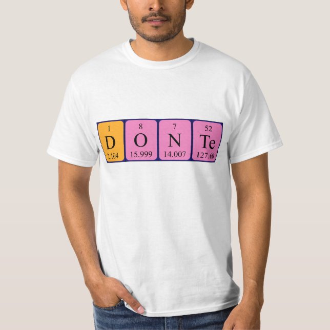 Donte periodic table name shirt (Front)