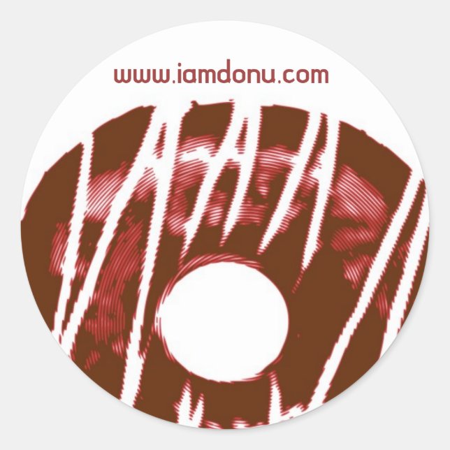donu logo, www.iamdonu.com classic round sticker (Front)