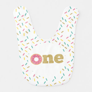 Donut 1st Birthday Baby Bib
