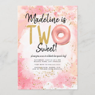 Donut 2nd Birthday Invitation