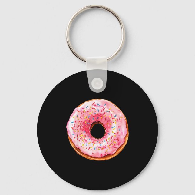 Donut Adult Kids Men Women Doughnut Costume  Keychain (Front)