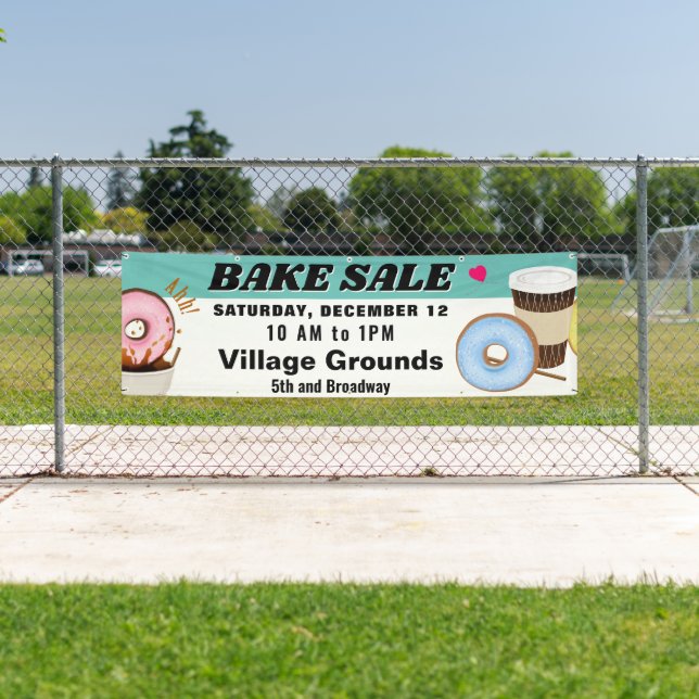 Donut and Coffee Bake Sale Banner (Insitu)