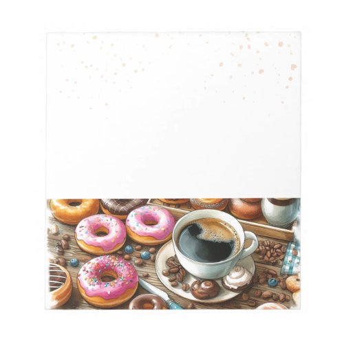 Donut and Coffee Time Notepad