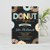 Donut and Diapers Baby Sprinkle Baby Shower Boy Invitation (Standing Front)