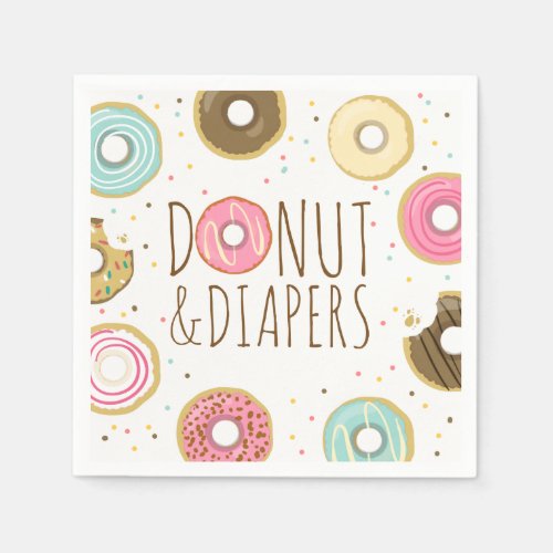 Donut and diapers Paper Napkin Baby sprinkle