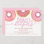 Donut and Diapers Sprinkle Coed Shower Baby Shower Invitation (Front/Back)