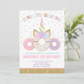 Donut And Unicorn Invitation Donut Stop Believing (Standing Front)