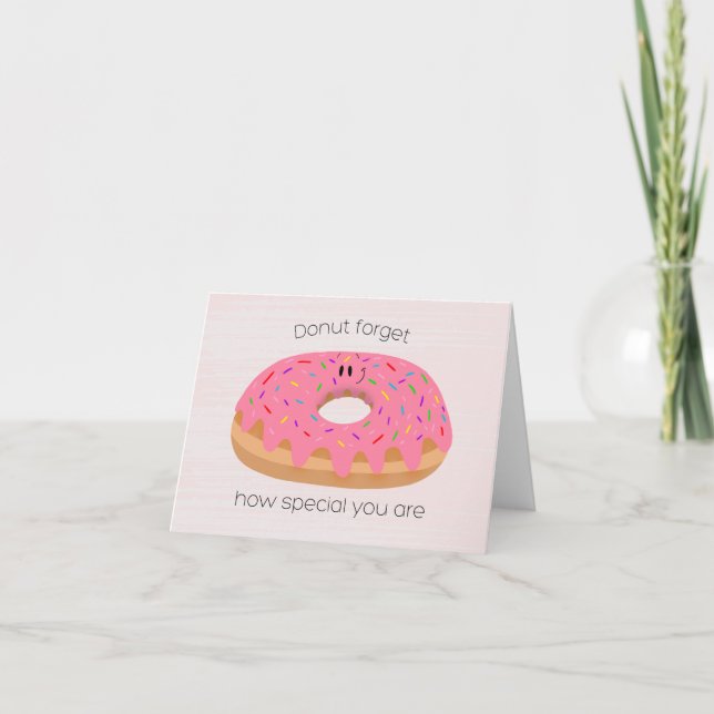 Donut Appreciation Letterpress Thank You Card (Front)