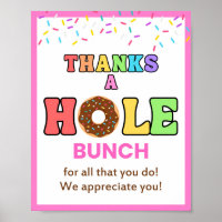 Donut, Appreciation Week Sign, Staff Appreciation