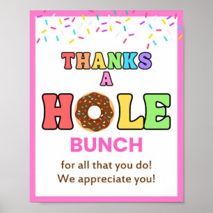 Donut, Appreciation Week Sign, Staff Appreciation Poster