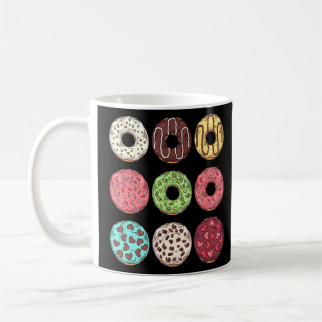 Donut Assorted Donuts Sweets Foodie Cookie Donut   Coffee Mug (Left)