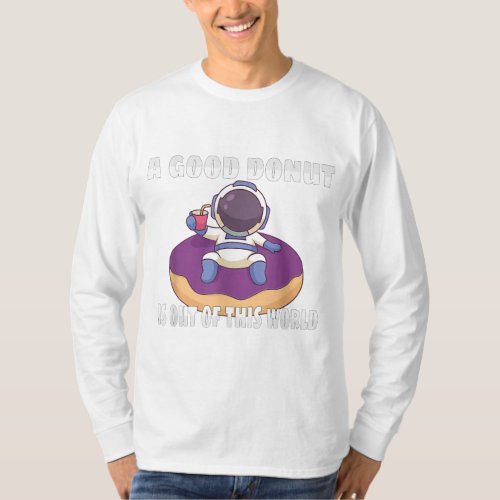 Donut Astronaut Astronomy Solar System Space Milky T_Shirt