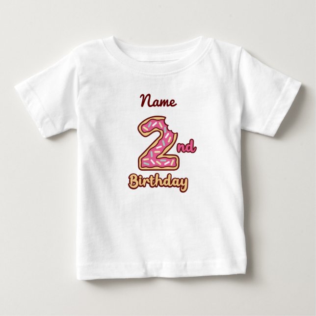 Donut Baby 2nd birthday t-shirt (Front)