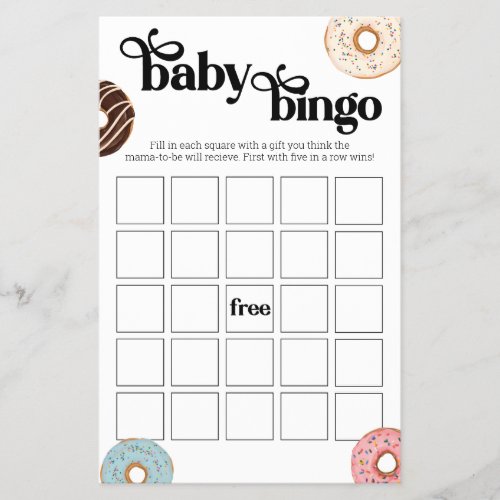 Donut Baby Bingo Game Flyer