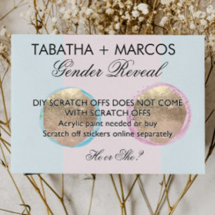 Donut Baby Gender Reveal DIY Scratch Cards