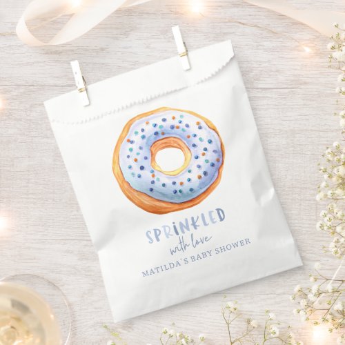 donut baby shower blue cute elegant party favor bag
